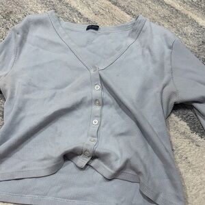 Brandy Melville Soft Gray Knit Top